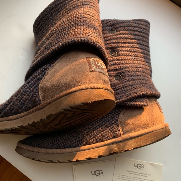 UGG Australia sweater boots deep purple, color with brown, blue - Picture 6 of 14